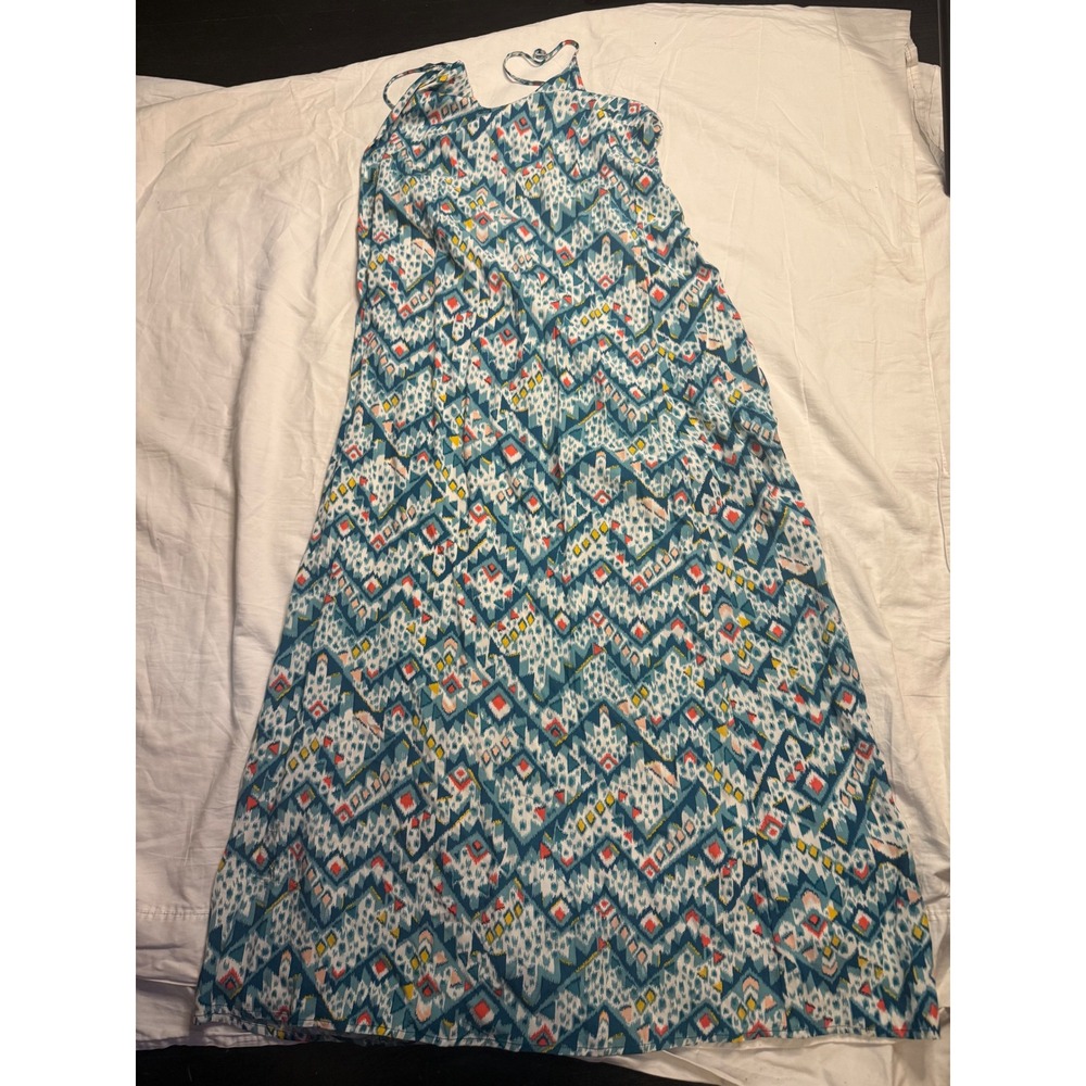 Old Navy Women's M Geometric Print Maxi Dress Spaghetti Strap‎ Sundress summer